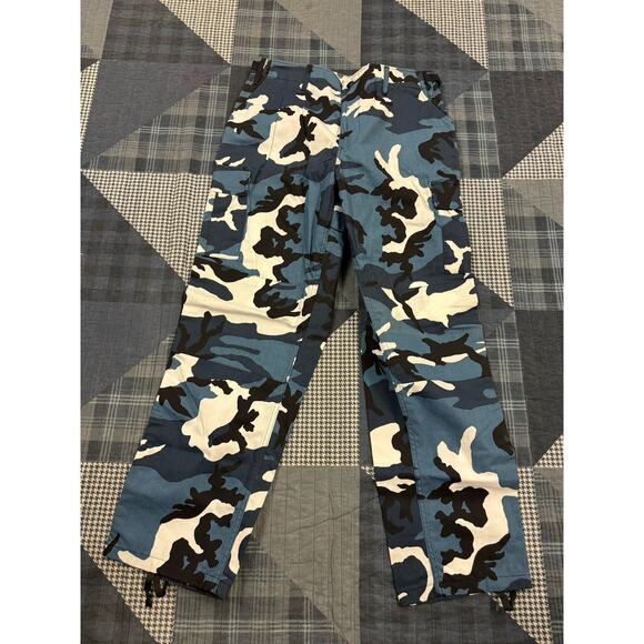 Vintage 90s Official Marines Navy Blue Tiger Camo Artic Paratrooper Pants Men XL - Picture 1 of 6